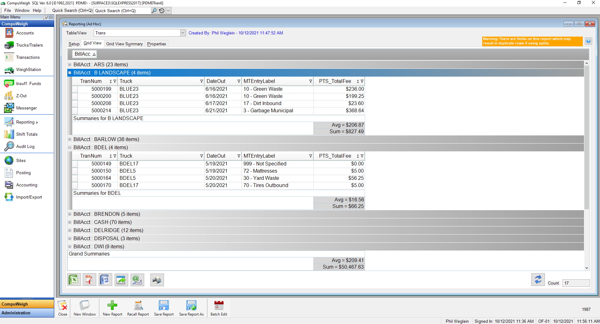 Screenshot of CompuWeight 6