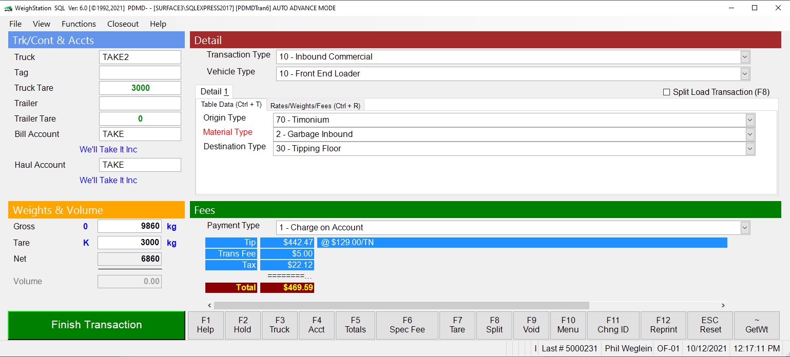 Screenshot of WeighStation 6